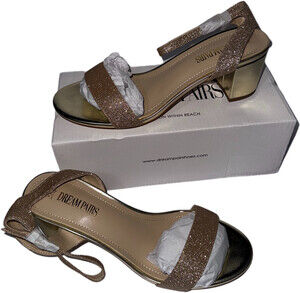 DREAM PAIRS Women’s 10W Ankle Strap Low Block Chunky Heel Sandals Open Toe Shoes